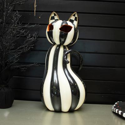 Mackenzie-Childs Courtly Check Illuminated Cat