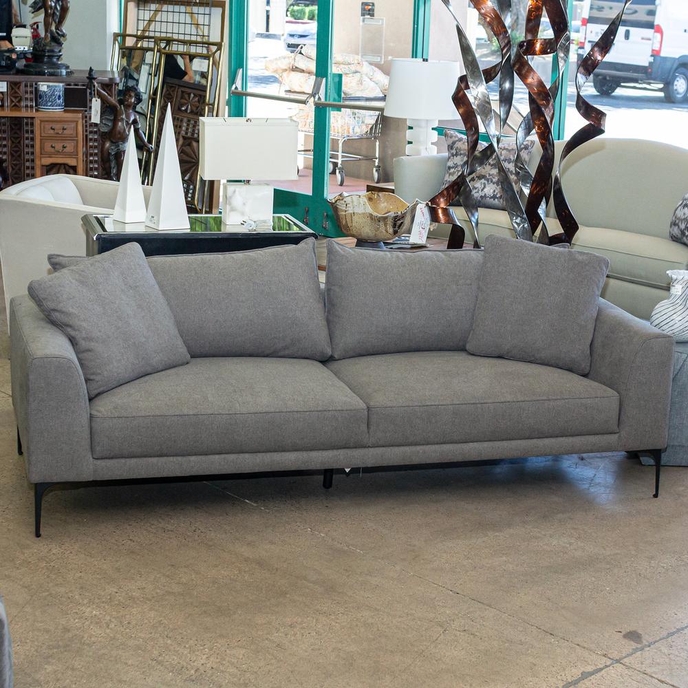 Jason Furniture Grey Track Arm Fabric Sofa