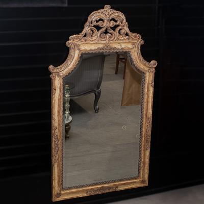Ornate Tan Framed Mirror 