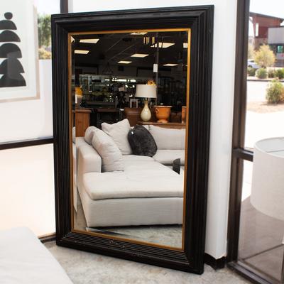 Black and Gold Framed Mirror 