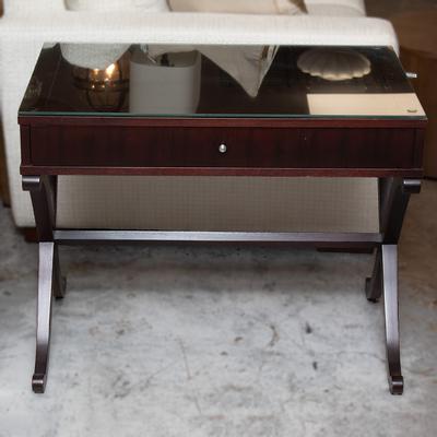 Baker Dark Brown X Frame one Drawer Mahogany 