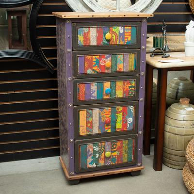 Shoestring Creations Abstract Chest of Drawers