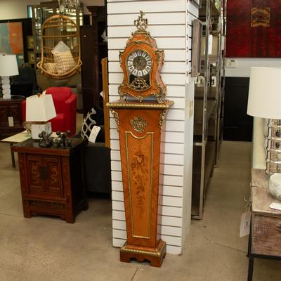 Two Piece Louis XV Rococo Marquetry Bracket Clock
