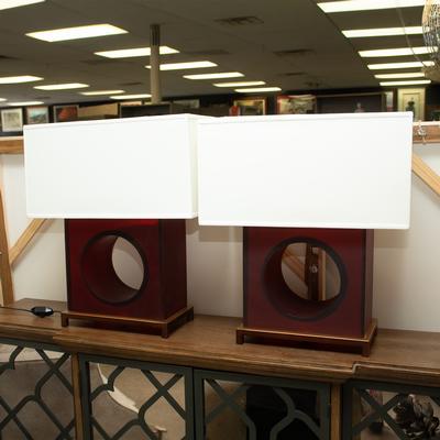 Fine Art Lighting Pair of Open Circle Lamps