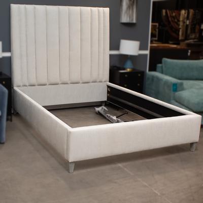Channel White tufted Queen Bed 