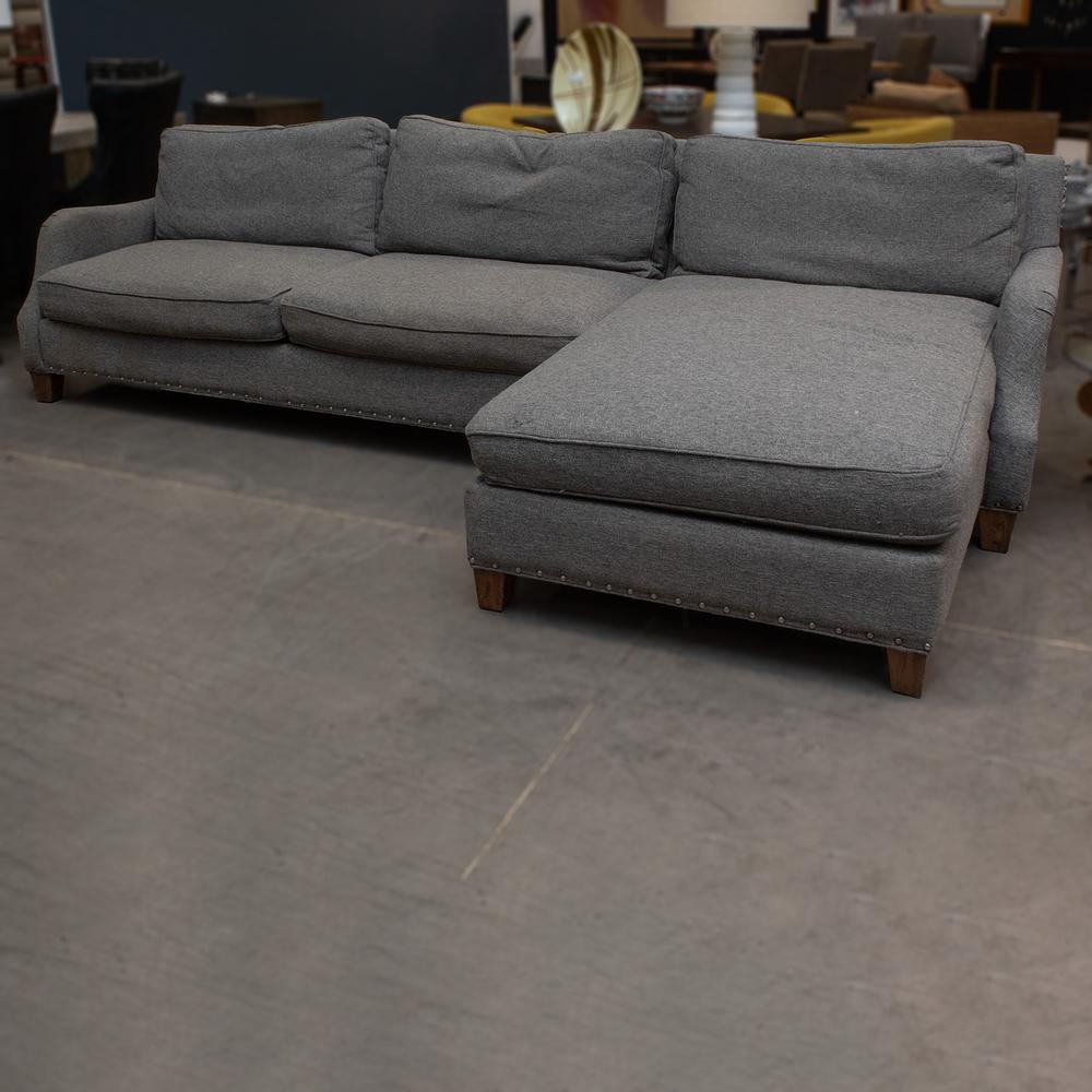 Ladlows Grey Precedent 2 Piece Loft Sofa With Chaise