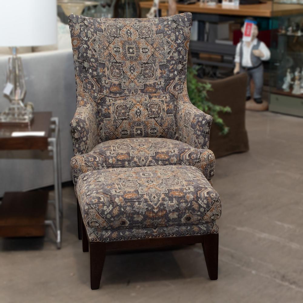 Fabbric Wingback Chair + Otto