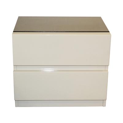 Rougier Post Modern Nightstand with Glass Top