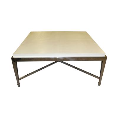  Bernhardt White Criteria Faux Leather Table