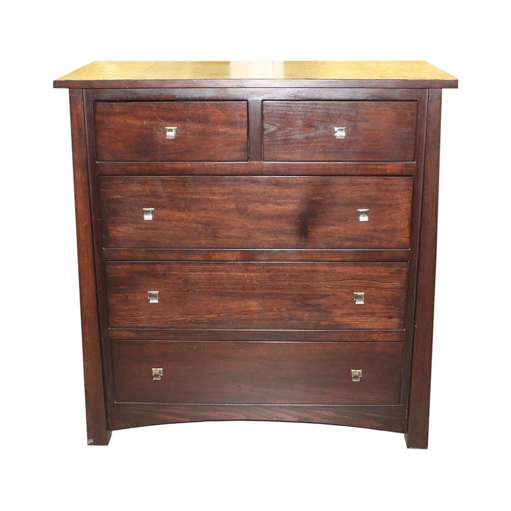  Penny Mustard 5 Drawer Chest With Paper Top