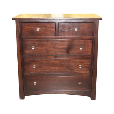 Penny Mustard 5 Drawer Chest with Paper Top 