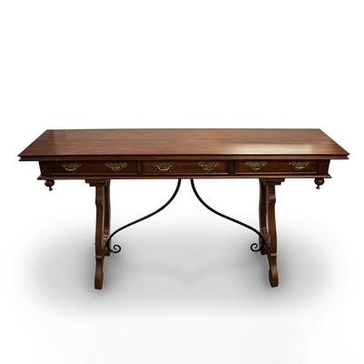 3 Drawer Traditional Style Console Table 