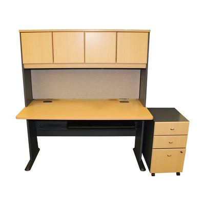 BBF 3 Piece Desk with Hutch and File Cabinet
