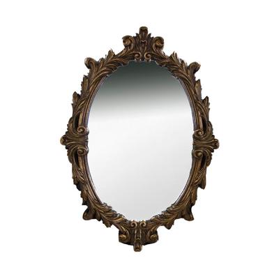 Oval Scroll Gold Frame Mirror