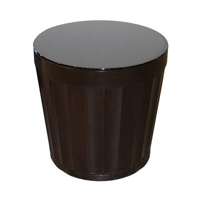 Black Modern Barrel End Table