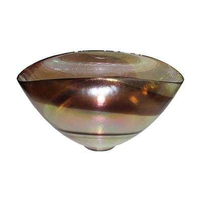 Murano Oval Iridescent Glass Bowl 