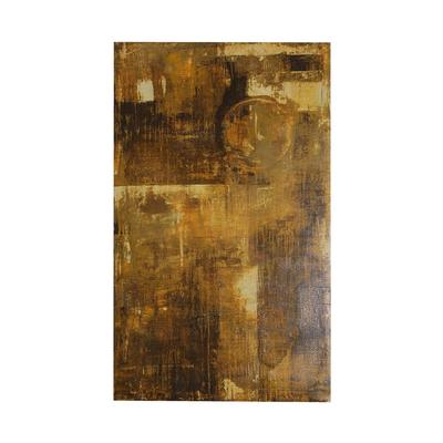  Original Brown and Green Oil Abstract Art