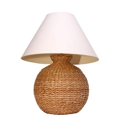 Ethan Allen Round Seagrass Table Lamp