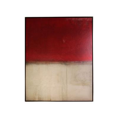 Z. Gallerie Red & Gray Abstract Painting 