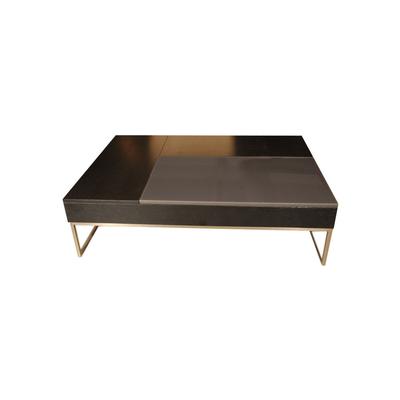 BoConcept Low Profile Wood & Frosted Glass Coffee Table