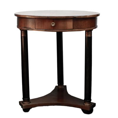 Round Single Drawer Side Table