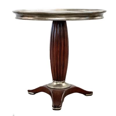 Round Tradition Glass Top End Table