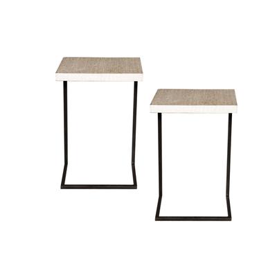 Pair of World Market Metal & Wood End Tables