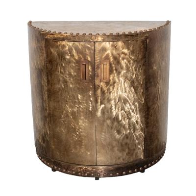 Uttermost Metal Wrapped Demilune Cabinet