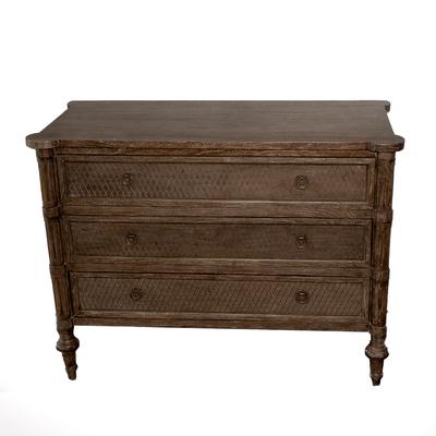 French Style Grey 3 Drawer Chest