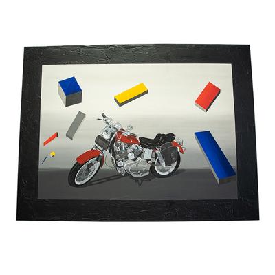 Motorcycle Motif Wrap Canvas Art