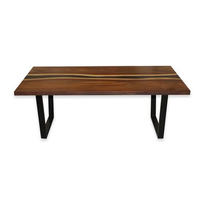 World Market Wood Inlay Coffee Table