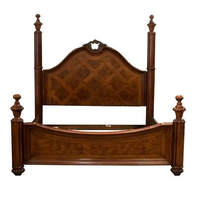 4 Post Inlay King Bed Frame