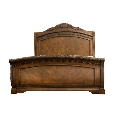 Ashley King Ornate Carved Wood Bed Frame
