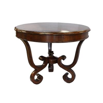 Round Inlay Occasional Table 
