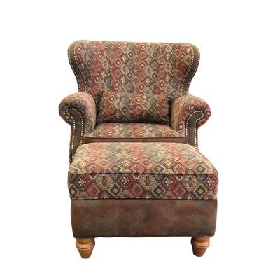 Wingback Chair with Ottoman