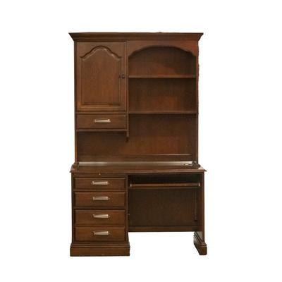 2pc Traditional Cherry Desk with Hutch