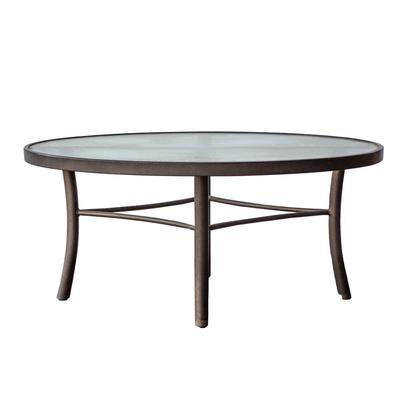 Round Glass Top Outdoor Coffee Table