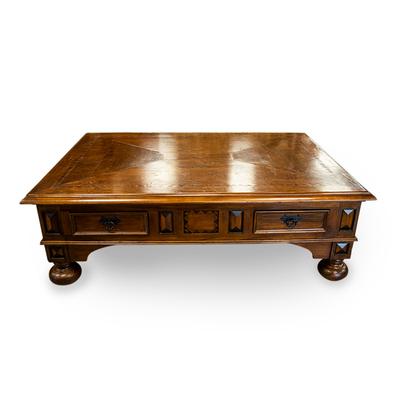 4 Drawer Wood Stained Coffee Table