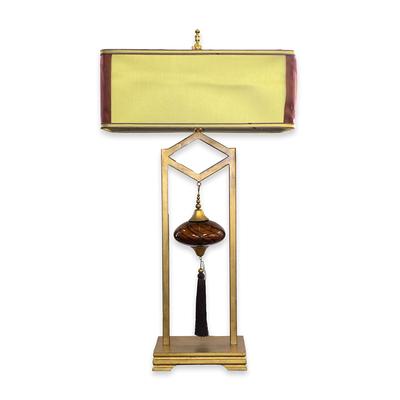 John Richard Brown Glass Tassel Lamp 