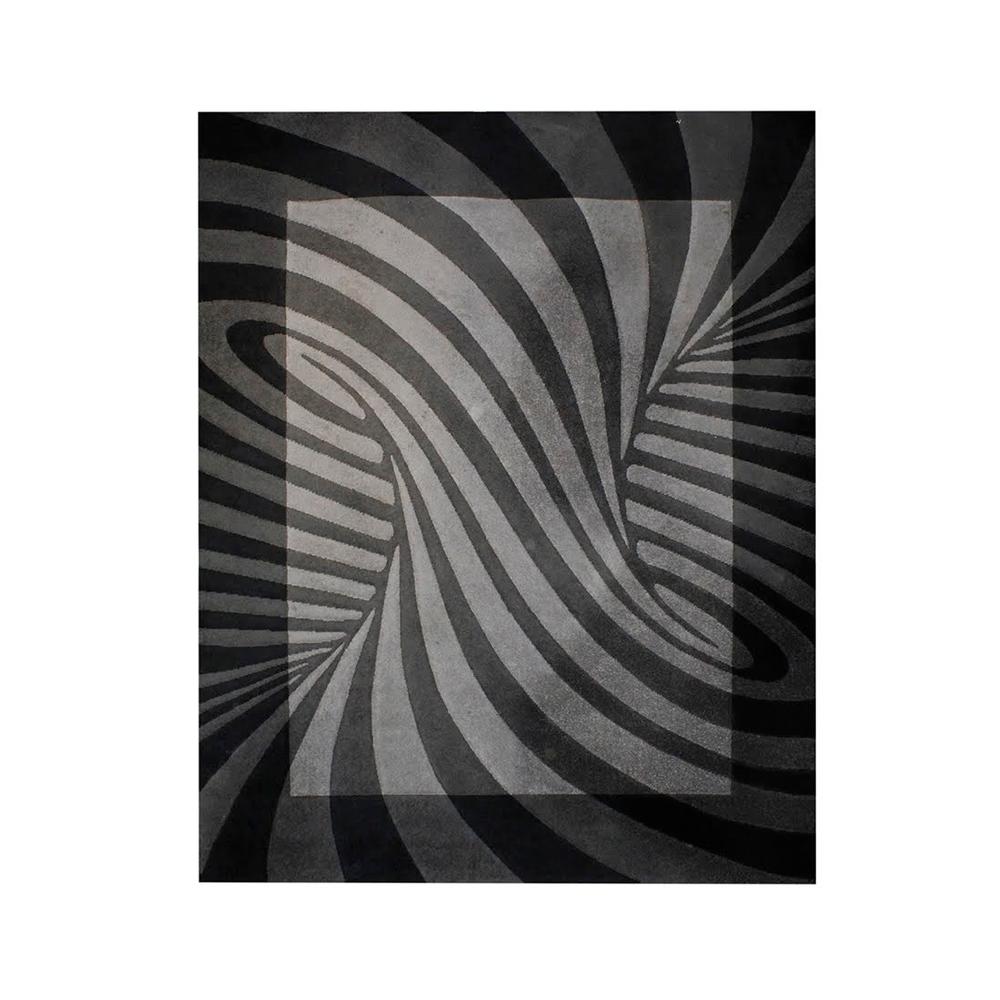  Grey Swirl Design Rug