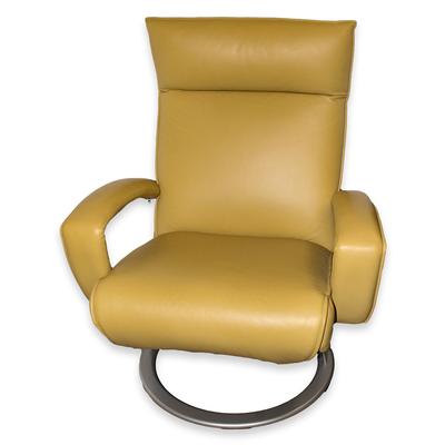 My Sister S Attic Closet, Thomasville Leather Swivel Recliner With Ottoman Yellow