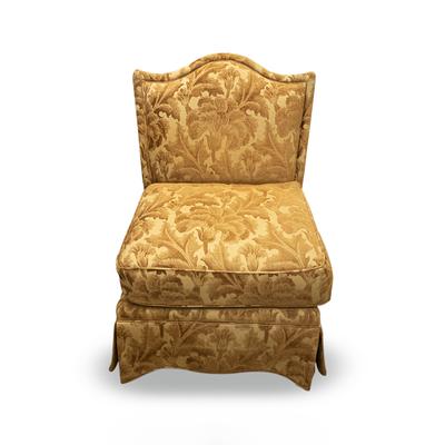Pearson Gold Fabric Skirted Slipper Chair