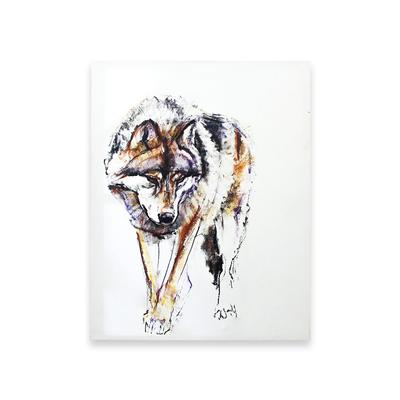 European Wolf Digital Canvas Print