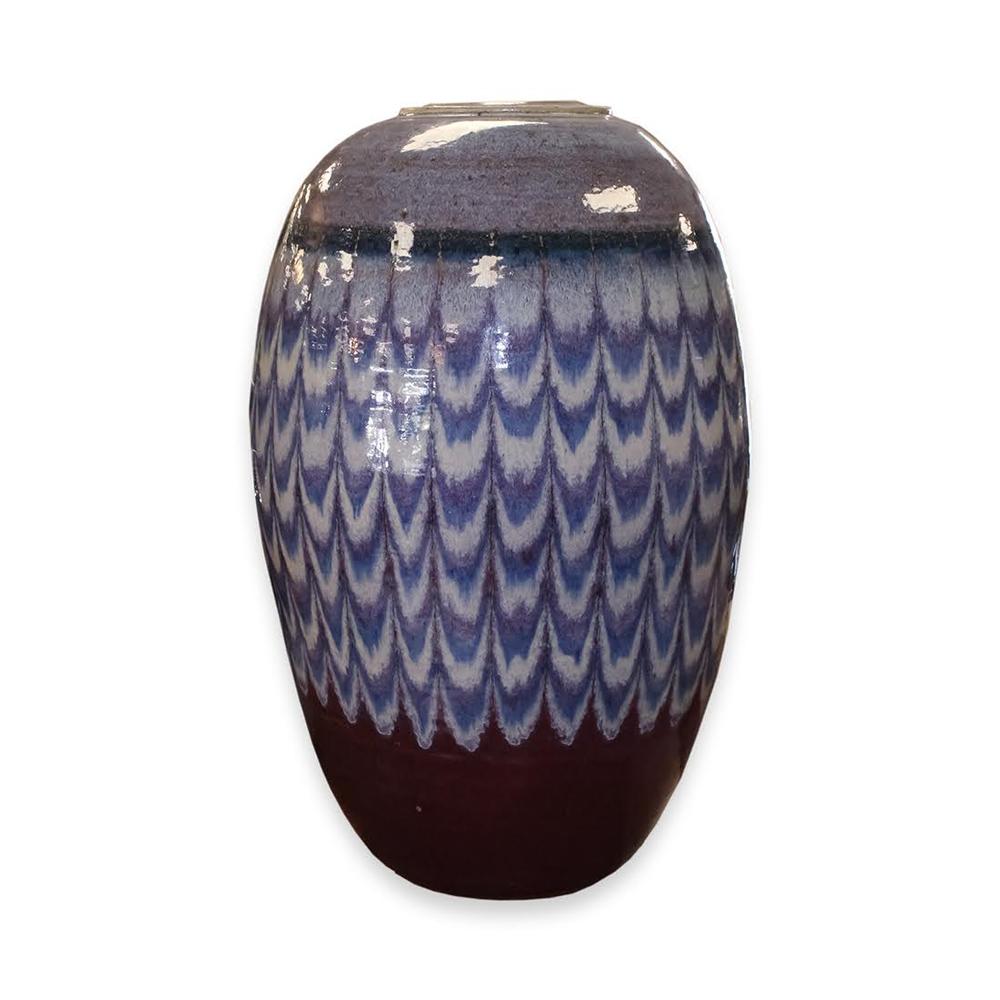  Purple Signed Pottery Vase