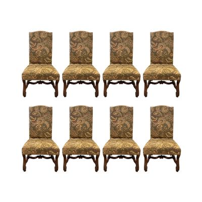 Set of 8 JS Greene With Nailhead Dining Chairs