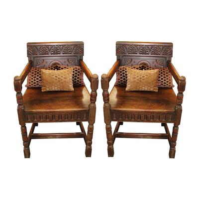 Pair of Kittinger Gothic Chairs