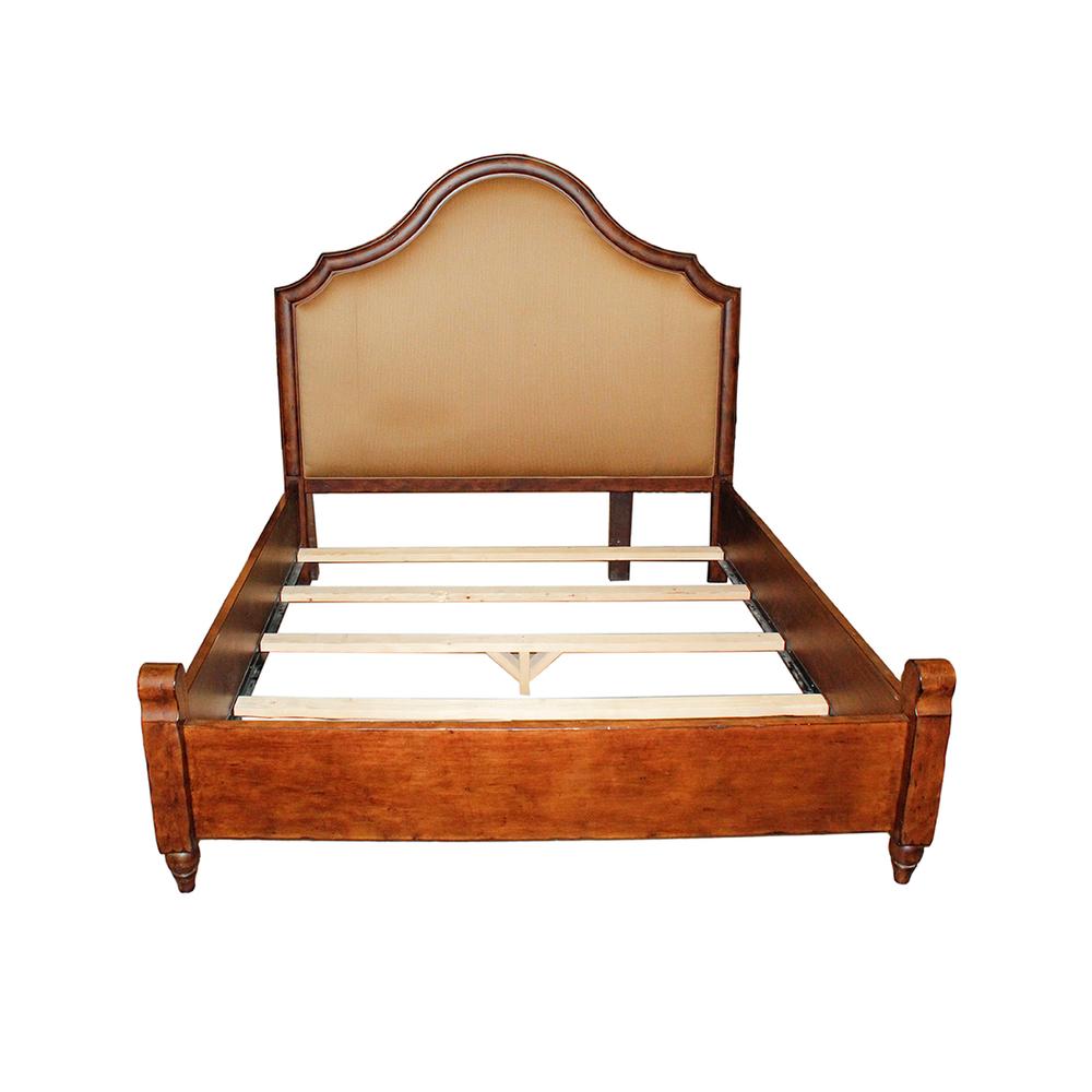  Gold Fabric Padded King Bedframe