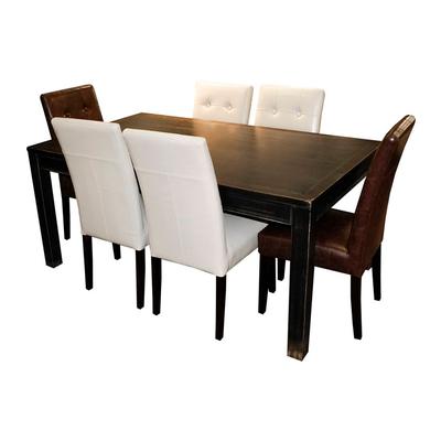 Ashley Dark Wood Dining Table with 6 Chairs