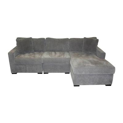 Ashley 2 Piece Grey Fabric Sectional with Chaise
