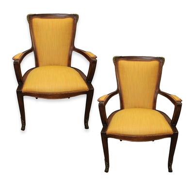 Set of 2 Custom Fabric Armchairs